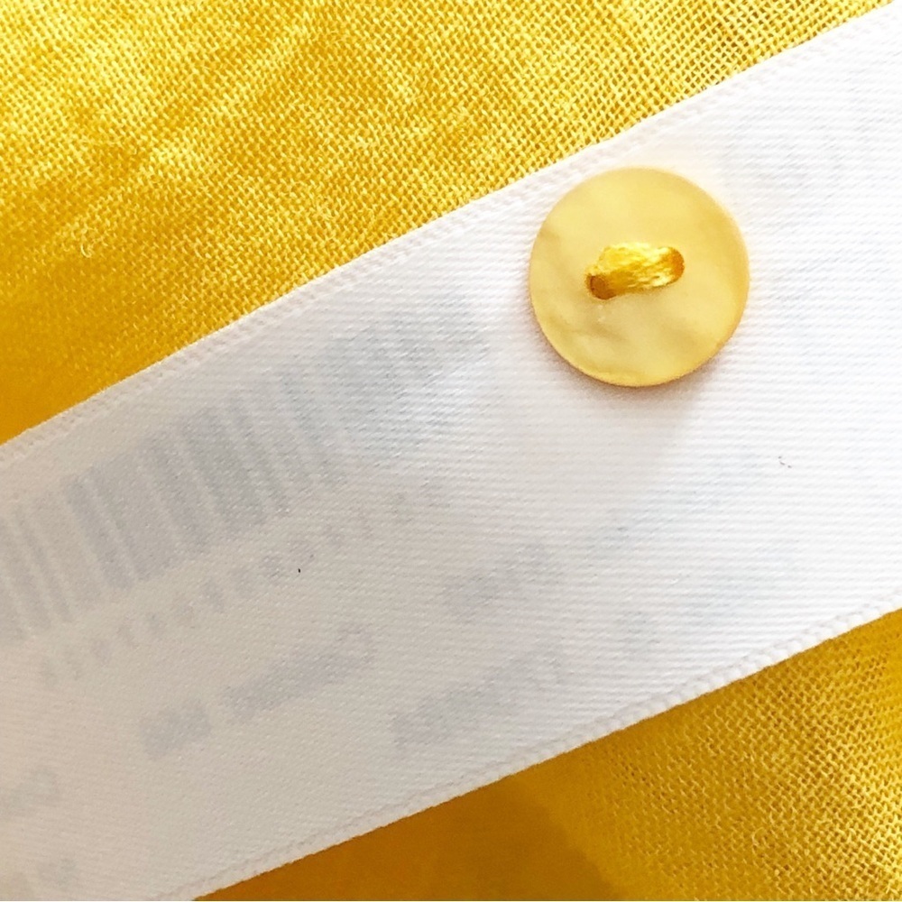 Massimo Dutti Yellow Blouse Side Split Small - image 5